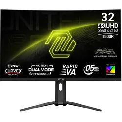 MSI MAG 321CUPDF (3840 x 2160 Pixel, 31.50"), Monitor, Schwarz