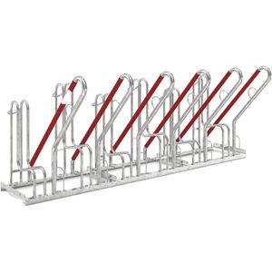 WSM Fahrradständer 4506, Bodenmontage / freistehend, Einstellparker, Breite 210cm, für 6 Fahrräder