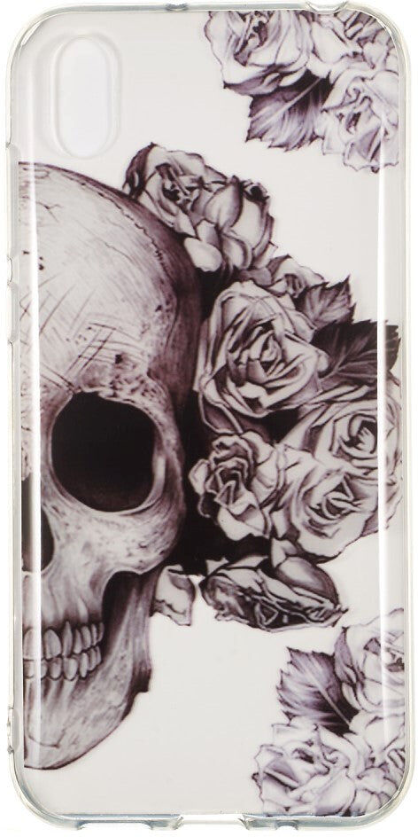 INCOVER Huawei Y5 (2019) Gennemsigtigt Plastik Cover m. Skull