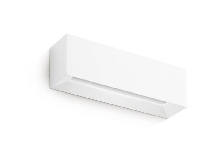 Wandlampe Hermione weiss Gips 800 lm Dimmbar B 22 cm - LED - Lichtfarbe: Warmweiss - LED Energiesparlampen