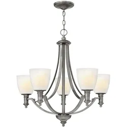 Elstead Lighting, Kronleuchter, Truman Kronleuchter E27 5-fach Antikes Nickel (68.60 cm)