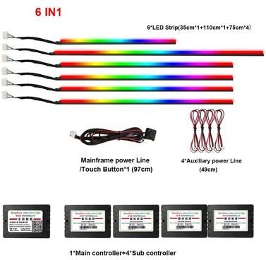 Uplift Picks RGB Symphony Car Ambient Light Interior LED Strip Kit 07