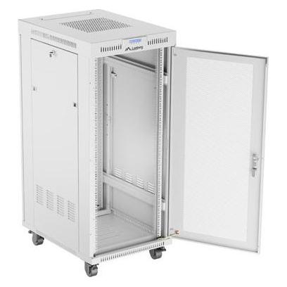 Lanberg Szafa Instalacyjna Rack Stojąca 19 27u 600x800 Szara Drzwi Perforowane LCD (Flat Pack) (27 HE, 19 Zoll Rack) (FF01-6827-23SL)