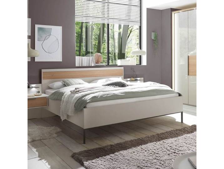 Bett Selunara Komfort 200x220cm Sand modern, höhenverstellbar