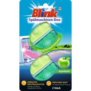 Blink Spülmaschinendeo Apfel, 120 Spülgänge, Doppelkammer, geruchsneutralisierend, 2 Stück