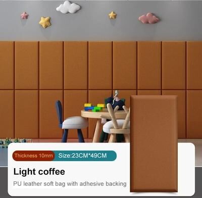 Uplift Picks Soft Peel And Stick Wall Panels For Headboard Playroom Protection Decor light Coffee