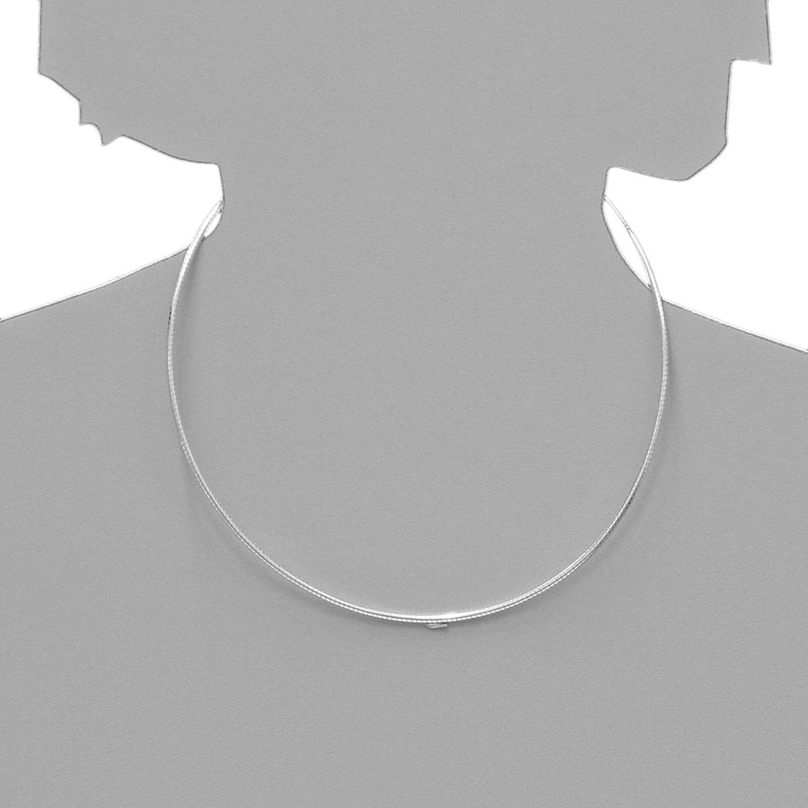 Halsreif OSTSEE-SCHMUCK "Ostsee-Schmuck Halsreif Omega 2,2 mm Halsreif Omega 2,2 mm" Gr. 42, silber (weiß, neutral), Halsketten, Damen, 42cm, Silber 925 (Sterlingsilber), L: 42, Halsreif