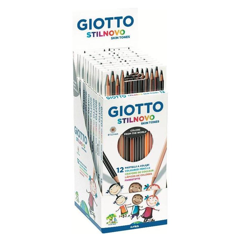 Giotto Stilnovo Hangable Box With 12 Skin Tones Colouring Pencils (Pefc) (12x) (257400)