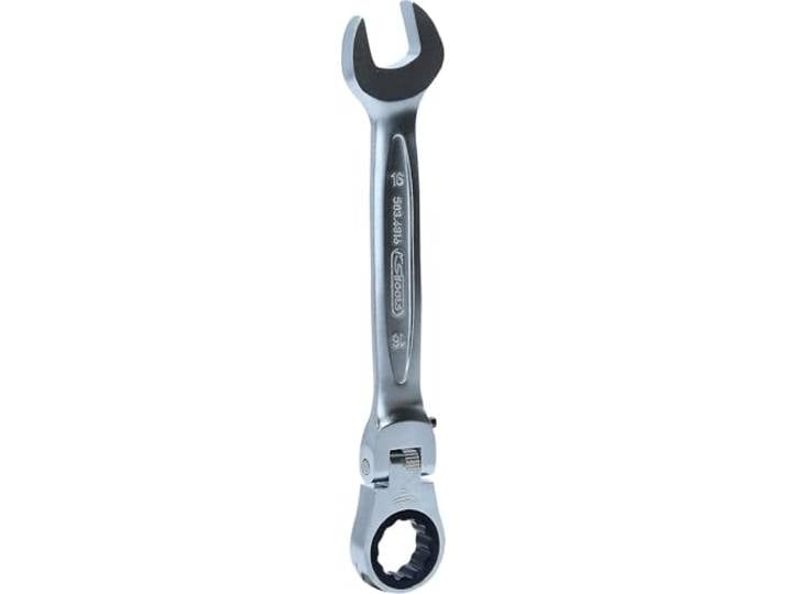 Ks Tools 503.4816 - Clé mixte à cliquet à tête inclinable à verrouillage - Gamme GEARplus® - 16 mm - En chrome Vanadium - Finition Satinée