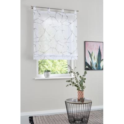 Raffrollo OTTO HOME "Fulda" Gr. 3, grau, B:80cm H:140cm, Obermaterial: 100% Polyester, Raffrollos, Transparent, Voile, Polyester