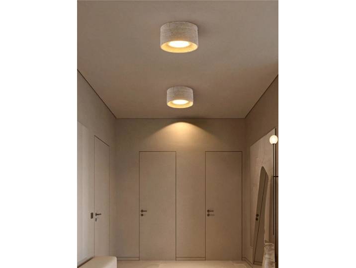 Pierre de travertin LED plafonnier allée couloir luminaire pour salon salle à manger chambre décor lustre plafonniers