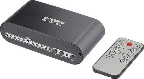 SpeaKa Professional SP-SW-200 Toslink-Switch mit Aluminiumgehäuse