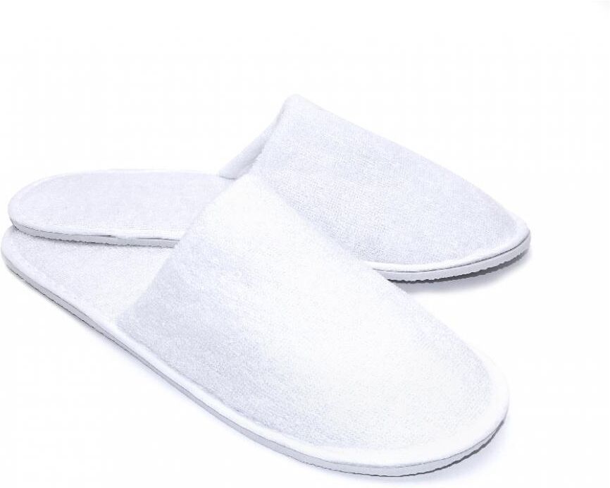 Tirolix Pantofole in spugna con punta chiusa 28 cm Bianco