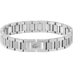 Freundschaftsarmband LACOSTE "Schmuck Partnerarmband METROPOLE", silber (edelstahlfarben), Armbänder, Damen, 20cm, Edelstahl