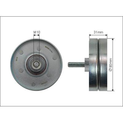 CAFFARO Umlenk-/Führungsrolle, Keilrippenriemen 500269 für Ford