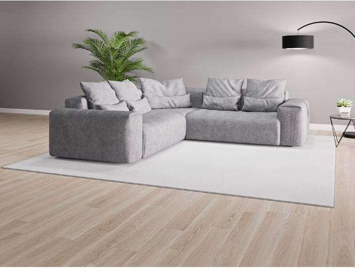 Ecksofa Denver Nr. 2 - Grau (Dunkelgrau) - Cordstoff