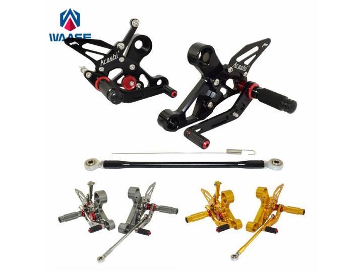 Waase Pour Yamaha MT-09 FZ-09 FJ-09 MT09 ugger 900 ightXSR900 Réglable Rcing Rider Arrière Ensembles Rearset Repose-pieds Pied AssistPegs