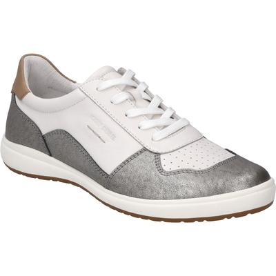 Sneaker JOSEF SEIBEL "Caren 49, platin-multi", Damen, Gr. 40, grau (platin, multi), Obermaterial: 100% Rindsleder Leather cow., Schuhe Sneaker