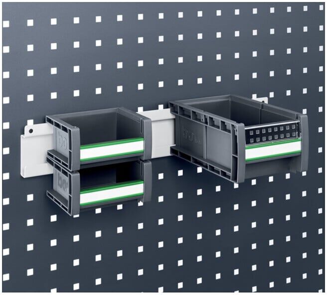 bott Rail de fixation B450xP78 mm pour bacs de stockage visibles pour panneaux perforés (14014044.16)