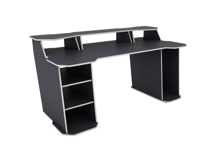 Gamingtisch Matrix Anthrazit/Weiß