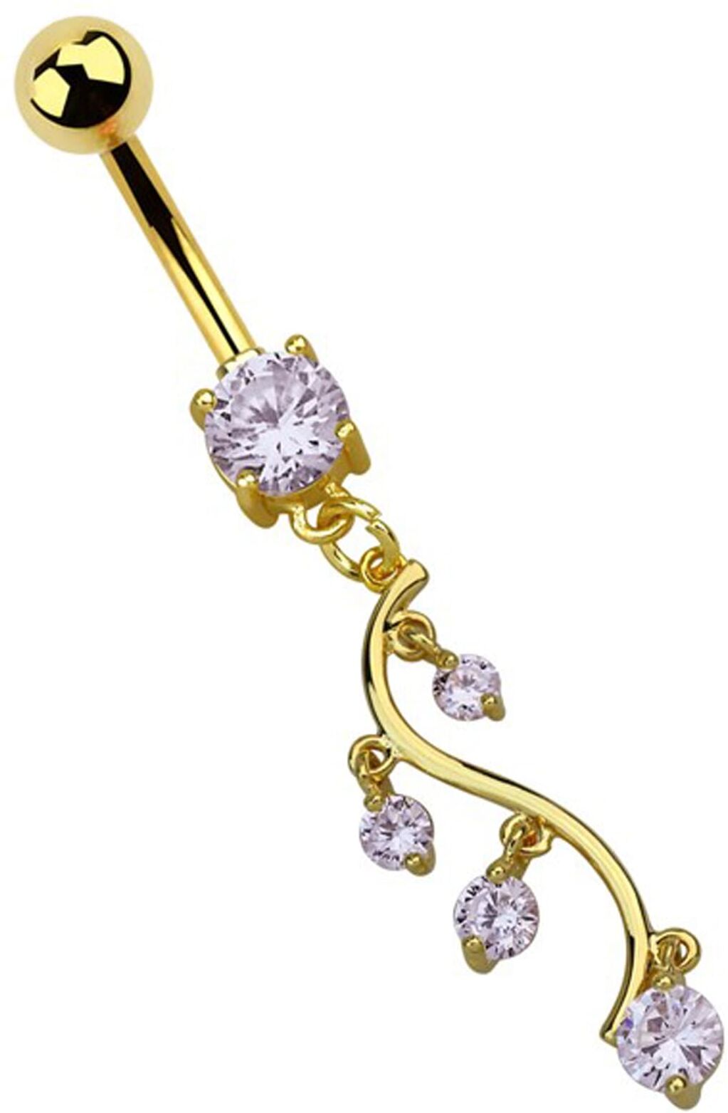 Bauchnabelpiercing ADELIA´S "Piercing  Bauchnabelpiercing", lila, Piercings, Kinder, Chirurgiestahl, Bauchnabelpiercing