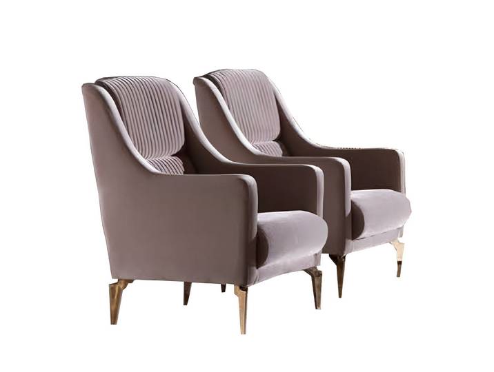 Xlmoebel Sessel XLMOEBEL Sessel beige, modernes Design, pflegeleichter Polyester (1-St., Sessel beige), Made in Europa