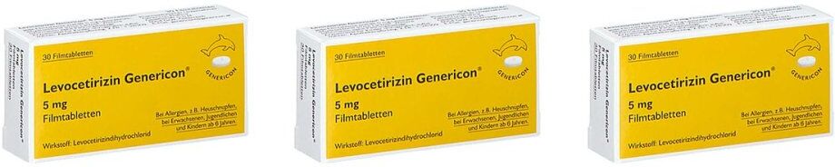Levocetirizin Genericon 5 mg Filmtabletten 3x30stk