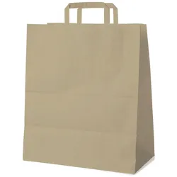 200x GASTRO Papiertragetaschen 48 x 45 x 17 cm mit EAN-Code braun