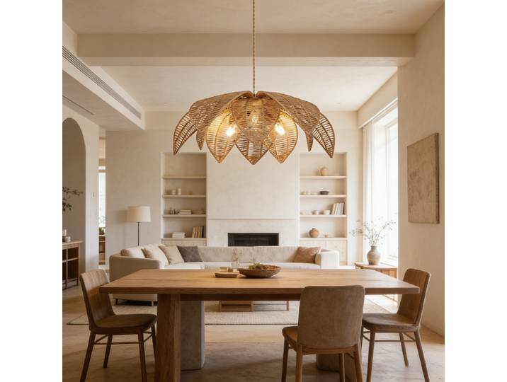 Lampe suspendue en rotin rétro américaine E27, lampe suspendue à LED, lampe suspendue bohème, lampe suspendue pour restaurant