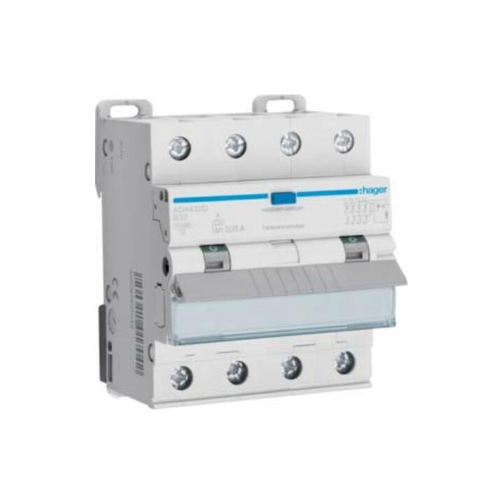 Hager FI/LS-Schalter 4-polig, 10kA ADX432D)