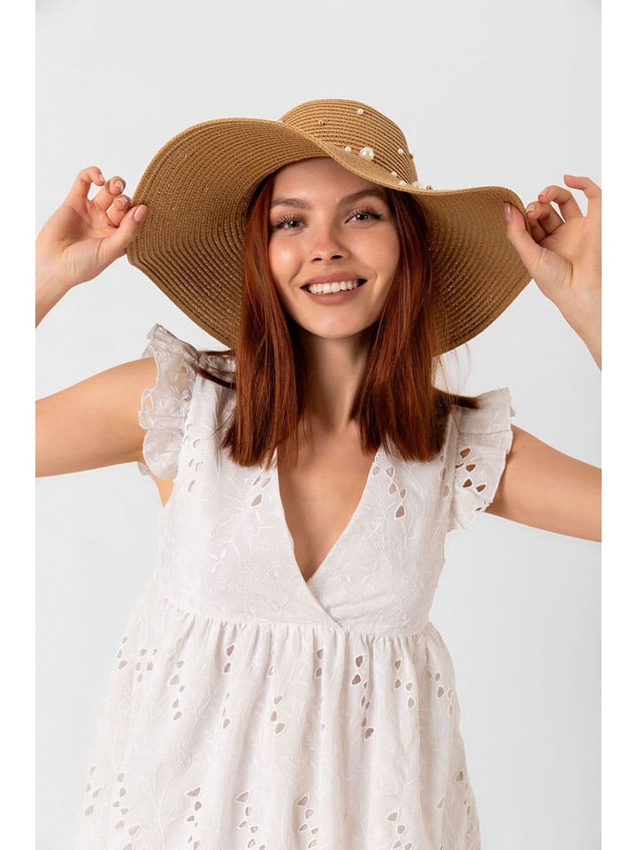 Lucky Bees Sonnenhut in Beige - onesize
