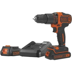 Black & Decker, Bohrmaschine + Akkuschrauber, 18v 2G HD w 1A ch in kitbox 2 2ah batts (Bohrmaschine)