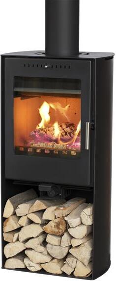 Kaminofen Aduro 19 Stahl schwarz 5 kW mit Holzfach
