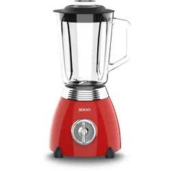 SOGO RETRO REIHE GLAS-STANDMIXER rot 1.5 L KAPAZITÄT