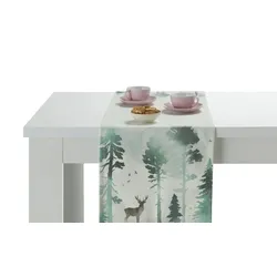 Tischläufer  Winterlandschaft , grün , Synthetik , Maße (cm): B: 40