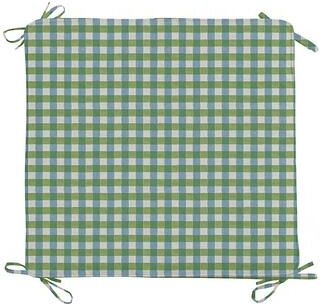 Replacement Ottoman Cushion with Zipper - 24x23 - Box Edge, Gale Gingham Cornflower - Ballard Designs