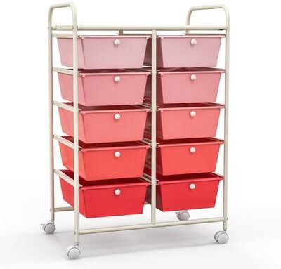 Dovelina 10-Drawer Rolling Storage Cart