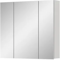 SPIEGELSCHRANK weiß 80 x 77 cm, Badschrank 3-türig
