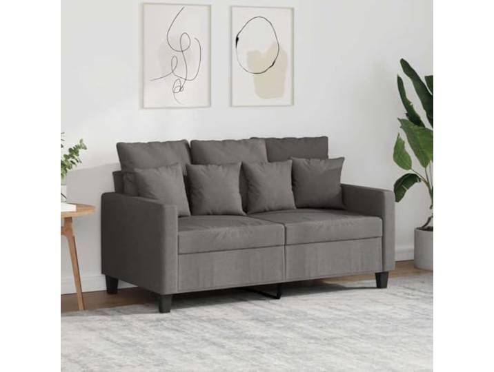 HEFZGDB 2-Sitzer-Sofa Taupe 120 cm Stoff Bezug Polstermöbel Metallgestell Wohnzimmer Sitzgruppe Komfortabel Langlebig Modernes Design Atmungsaktiv Strapazierfähig Stabile