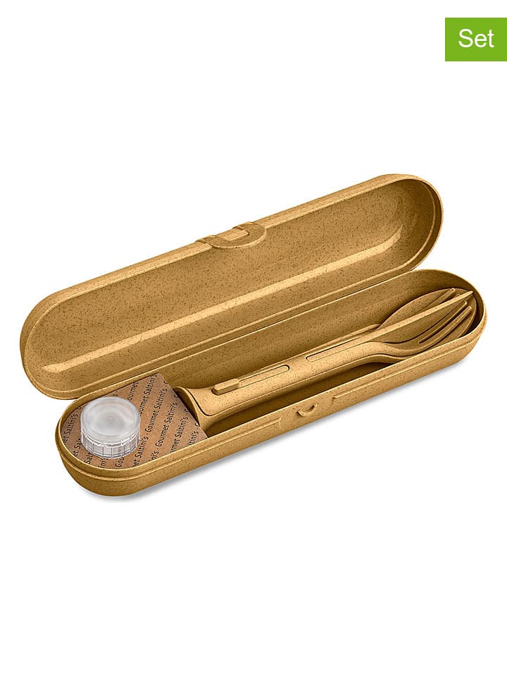 koziol 3tlg. Besteckset ''Klikk'' in Gelb - (L)24 cm - onesize