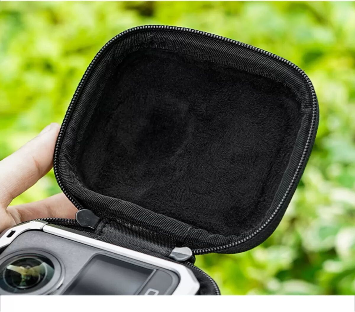 INF Étui de transport pour cage 360 compatible avec DJI Osmo 360 - Étui rigide PU protecteur avec doublure en peluche et