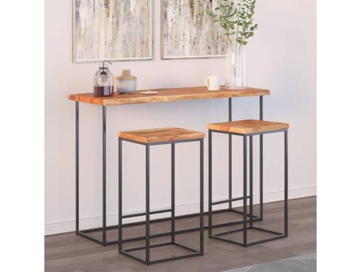 Keeushr Tischplatte 120x40x2,5cm Rechteckig Massivholz Akazie Baumkante, Naturkante, Robust, Langlebig, Für Bartisch, Beistelltisch, Möbelprojekte
