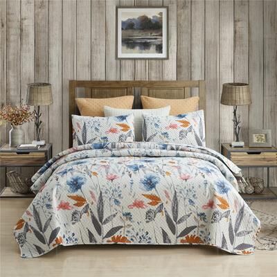 JML European Floral Quilt Set
