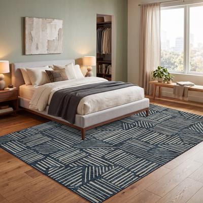 Garvee Modern Geometric Stripes Area Rugs for Living Room Bedroom