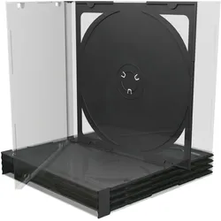 MediaRange CD-Leerhülle für 2 Discs schwarzes Tray, Optische Medien Zubehör