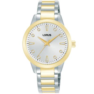 Quarzuhr LORUS "Classic Quarz", gold (silberfarben, goldfarben), Armbanduhren, Damen, Quarzuhr, Armbanduhr, Damenuhr, Edelstahlarmband, analog