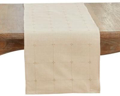 Saro Lifestyle "Embroidered Table Runner - 16""x70"""