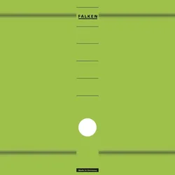 Falken 11287042 Ordner-Rückenschild, Etiketten 36 x 290 mm selbstklebend für 5 cm schmale Ordner - Grün