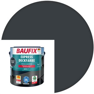 Baufix Holzfarbe Express Deckfarbe, 2,5l, innen & außen, wetterfest, RAL 7016 anthrazitgrau