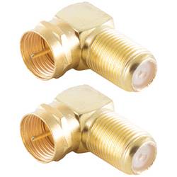 Shiverpeaks BS15-301614 F-Winkeladapter vergoldet Anschlüsse: F-Stecker, F-Buchse 2 St.